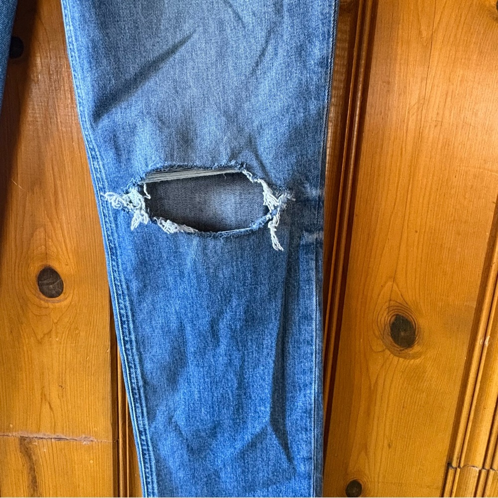 Paige Denim Stella Straight Jean Wash: Rock On Sz 28 Distressed Denim - Picture 2 of 12